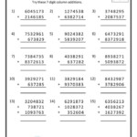 4 Worksheet Free Math Worksheets Fourth Grade 4 Addition Add 5or6 Digit