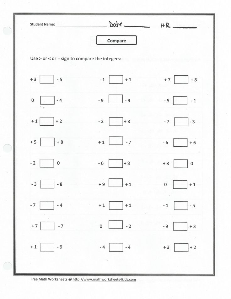 Ordering Rational Numbers Worksheet Pare And Order Rational Numbers 
