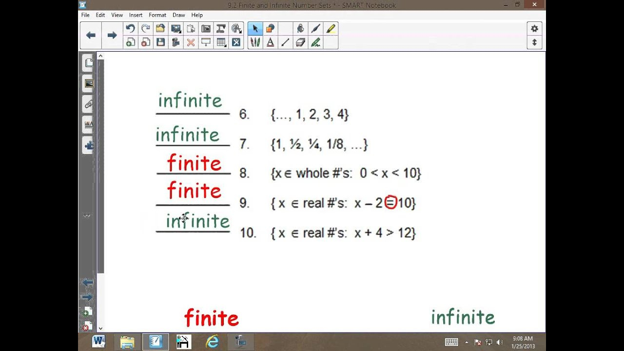 9 2 Finite And Infinite Number Sets YouTube 9 2 Finite And Infinite Number Sets YouTube