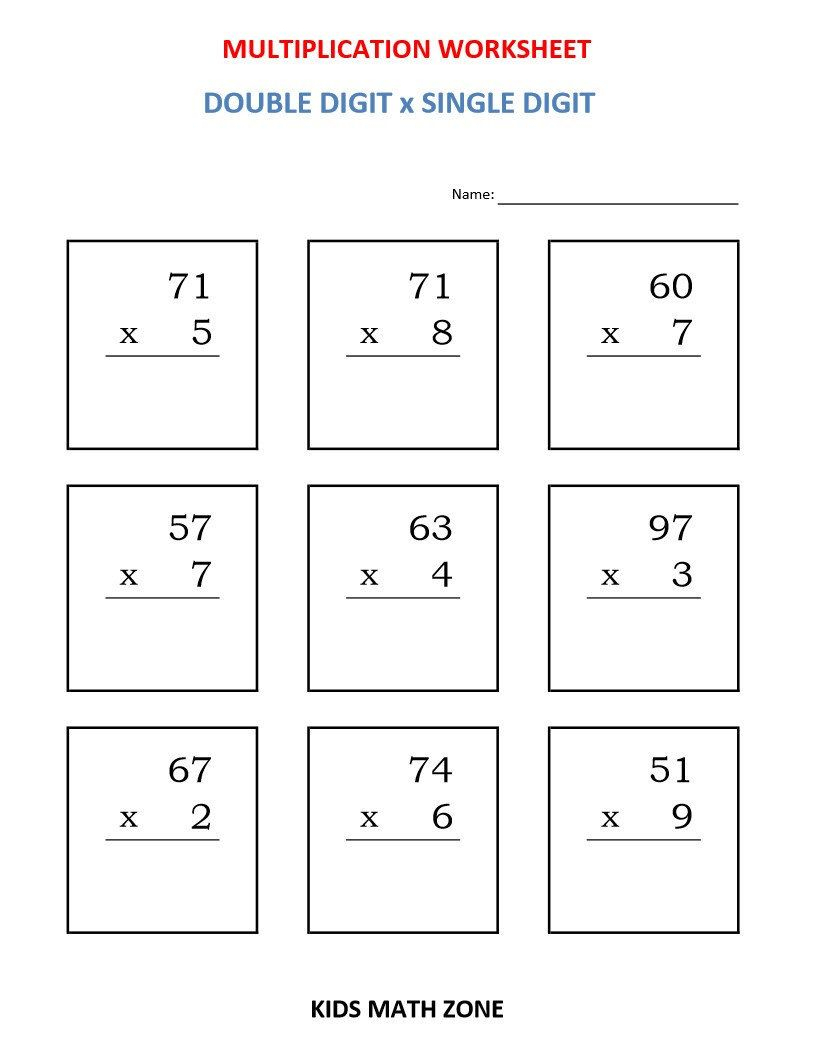 Area Model Multiplication 3 Digits By 3 Digits Worksheets Times 