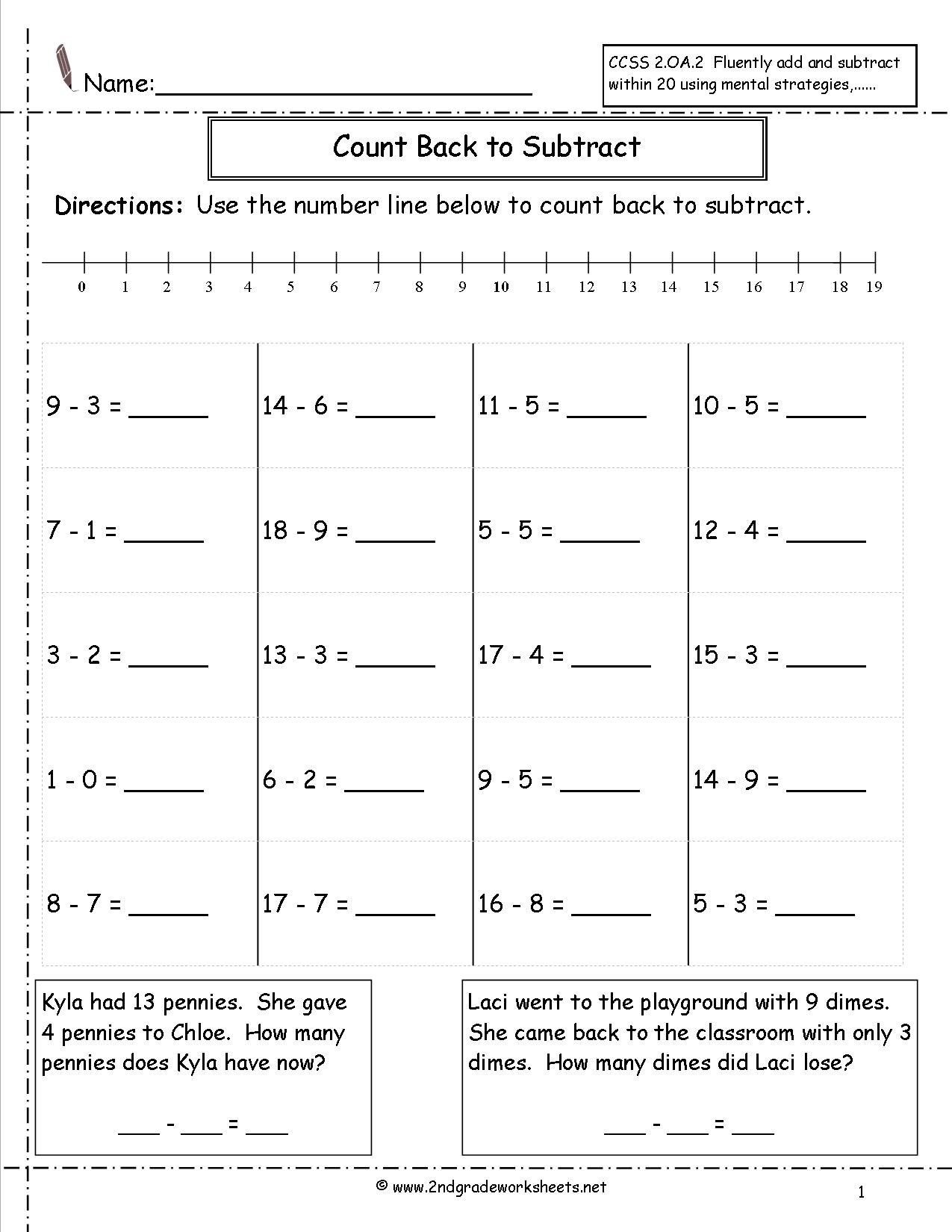 Break Apart Numbers To Subtract 2nd Grade Worksheets Worksheets Free Break Apart Numbers To Subtract 2nd Grade Worksheets Worksheets Free