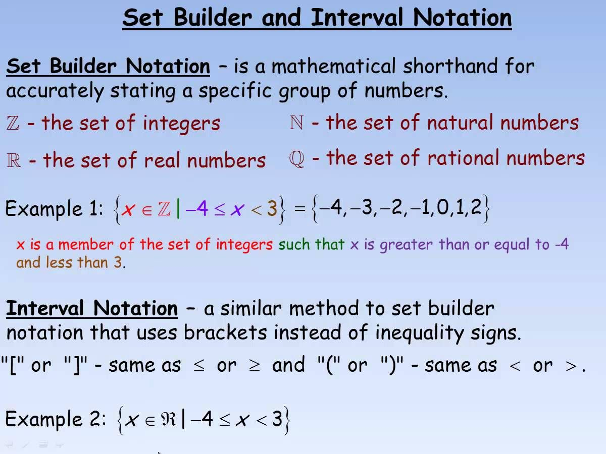 Interval Notation Or For Statements Set Builder And Interval Notation Interval Notation Or For Statements Set Builder And Interval Notation