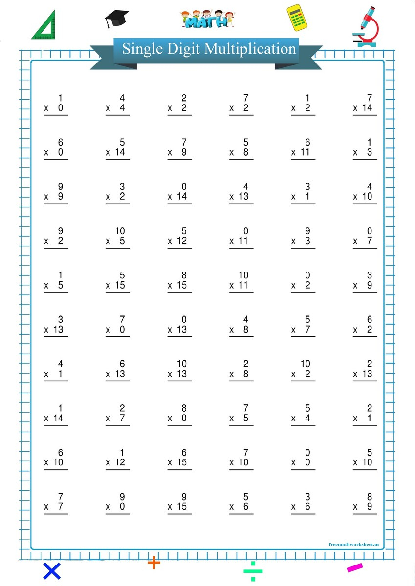 Single Digit Multiplication Worksheets Times Tables Worksheets Single Digit Multiplication Worksheets Times Tables Worksheets