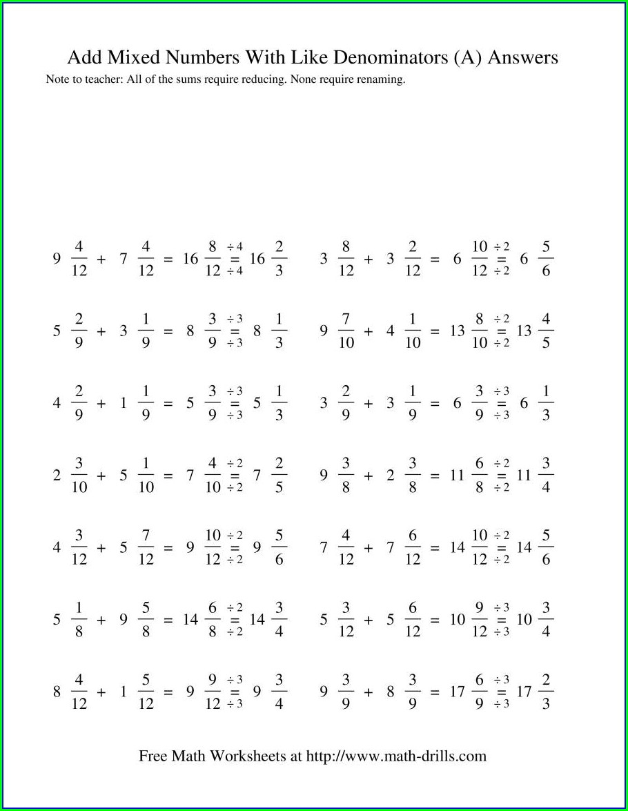 Subtracting Mixed Numbers With Unlike Denominators With Regrouping Subtracting Mixed Numbers With Unlike Denominators With Regrouping