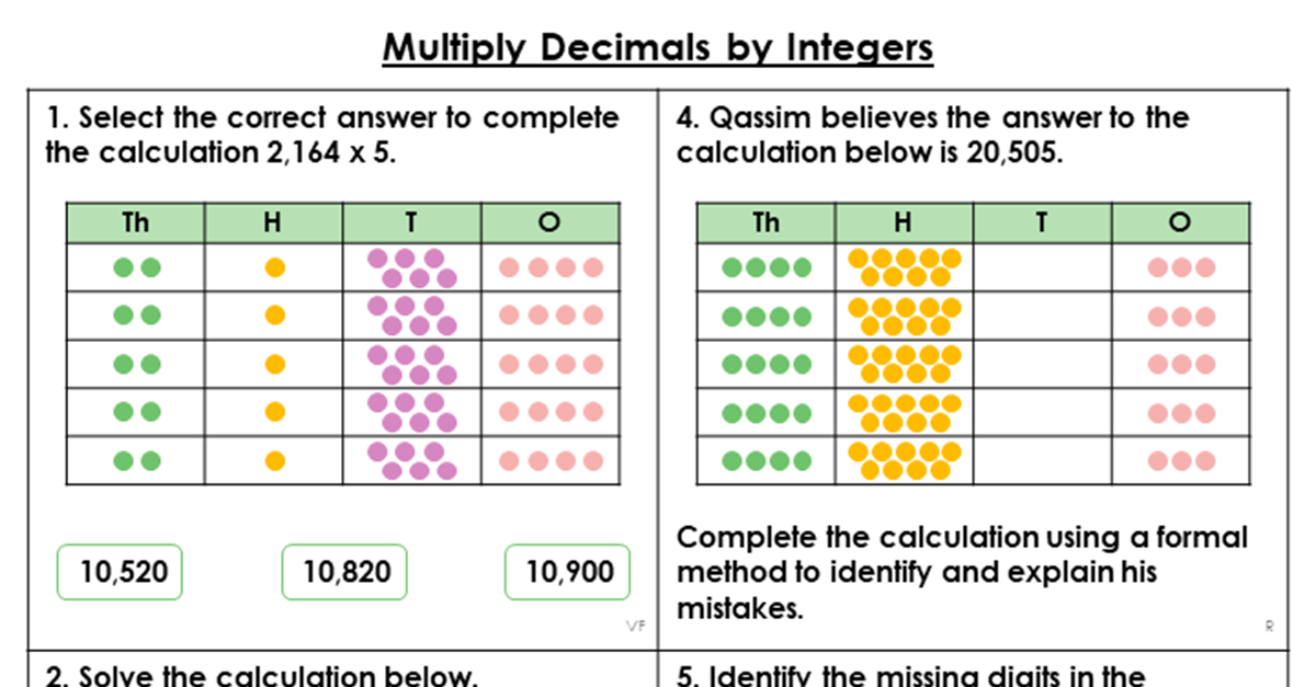 Year 6 Multiply Decimals By Integers Lesson Classroom Secrets Year 6 Multiply Decimals By Integers Lesson Classroom Secrets
