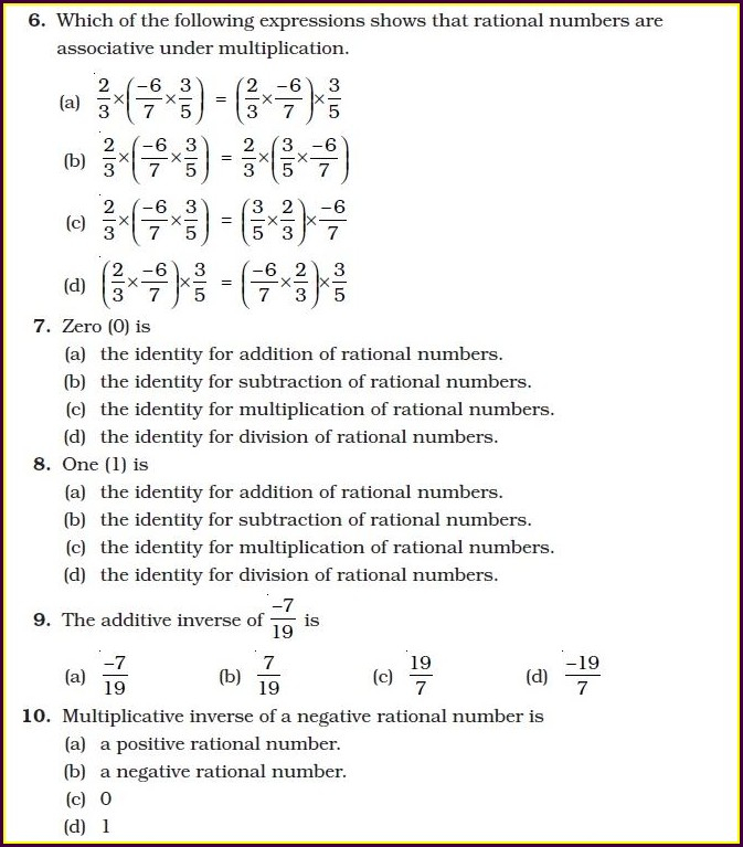 8th Grade Rational Numbers Class 8 Worksheet Worksheet Resume 