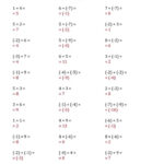 The Adding Integers From 9 To 9 Negative Numbers In Parentheses A