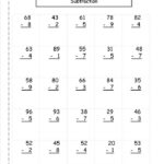 Two Digit Subtraction With Borrowing Worksheets 99Worksheets