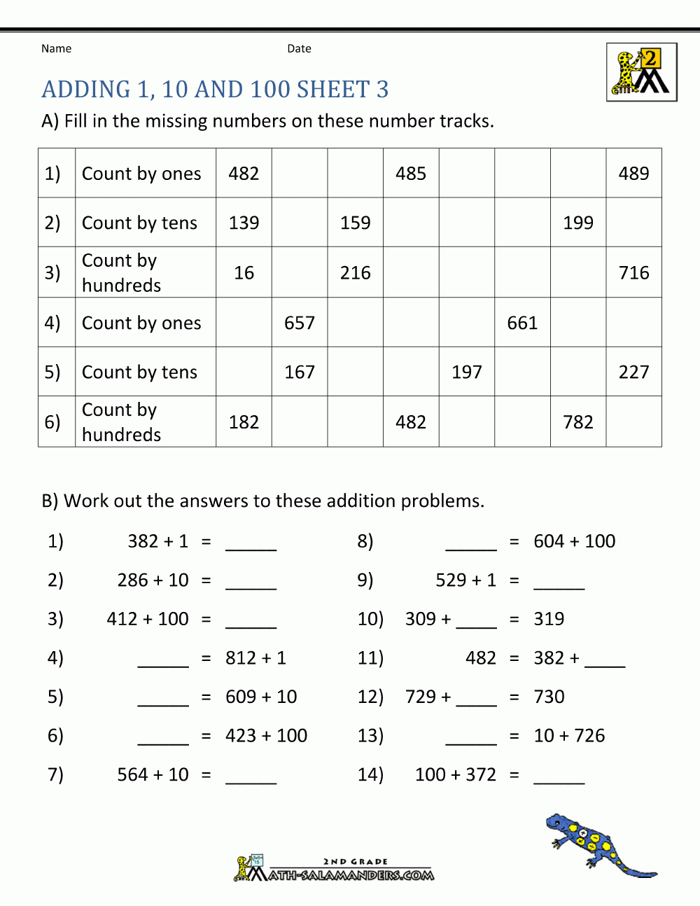 2nd Grade Addition Worksheets 2nd Grade Addition Worksheets