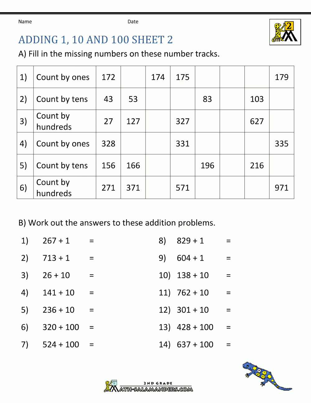 2nd Grade Addition Worksheets 2nd Grade Addition Worksheets