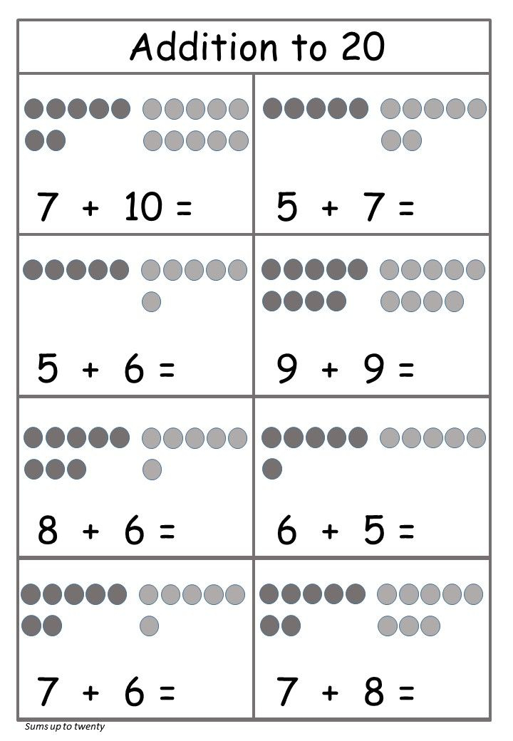 Addition To 20 Worksheet Circles Free Worksheet Addition To 20 Addition To 20 Worksheet Circles Free Worksheet Addition To 20
