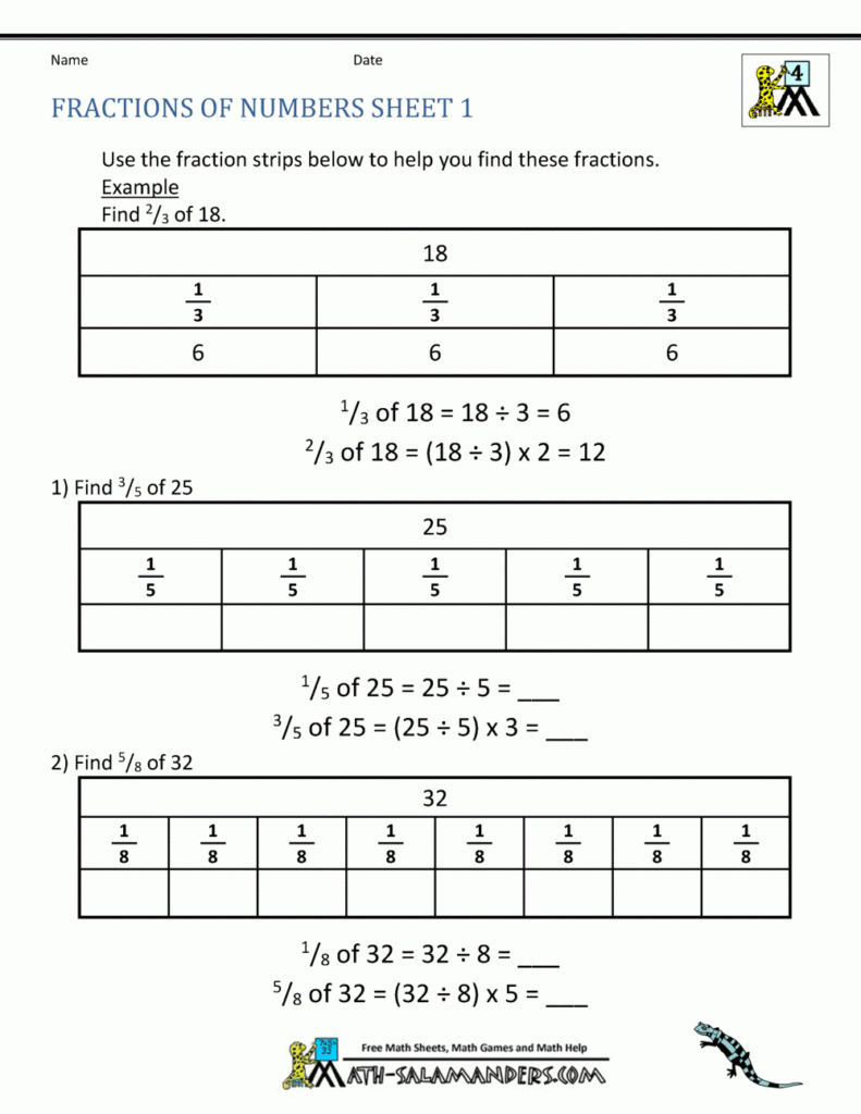 How To Calculate Fractions Of Numbers