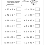 Multiply A Multiple Of 10 By 2 3 4 5 Or 10 Multiplication Maths