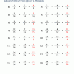 Worksheet Adding And Subtracting Fractions Worksheets With Answer Key