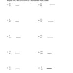 BOOST Simplifying Rational Numbers Worksheet