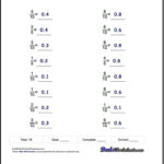 Dividing Decimals Worksheets Decimals Worksheets Adding Mixed Decimal