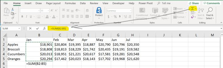 How To Add Numbers In A Column In Excel In 2021 Microsoft Word