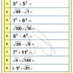 Negative Square Roots Worksheet Kayra Excel