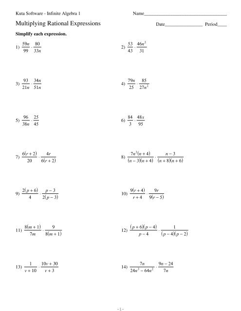 Rationalizing The Denominator Worksheet Kuta Worksheetpedia