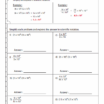 Scientific Notation Worksheet Chemistry Thekidsworksheet
