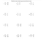 Subtracting Fractions With Unlike Denominators And Some Improper