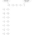 Subtracting Mixed Numbers Worksheets Worksheets Key