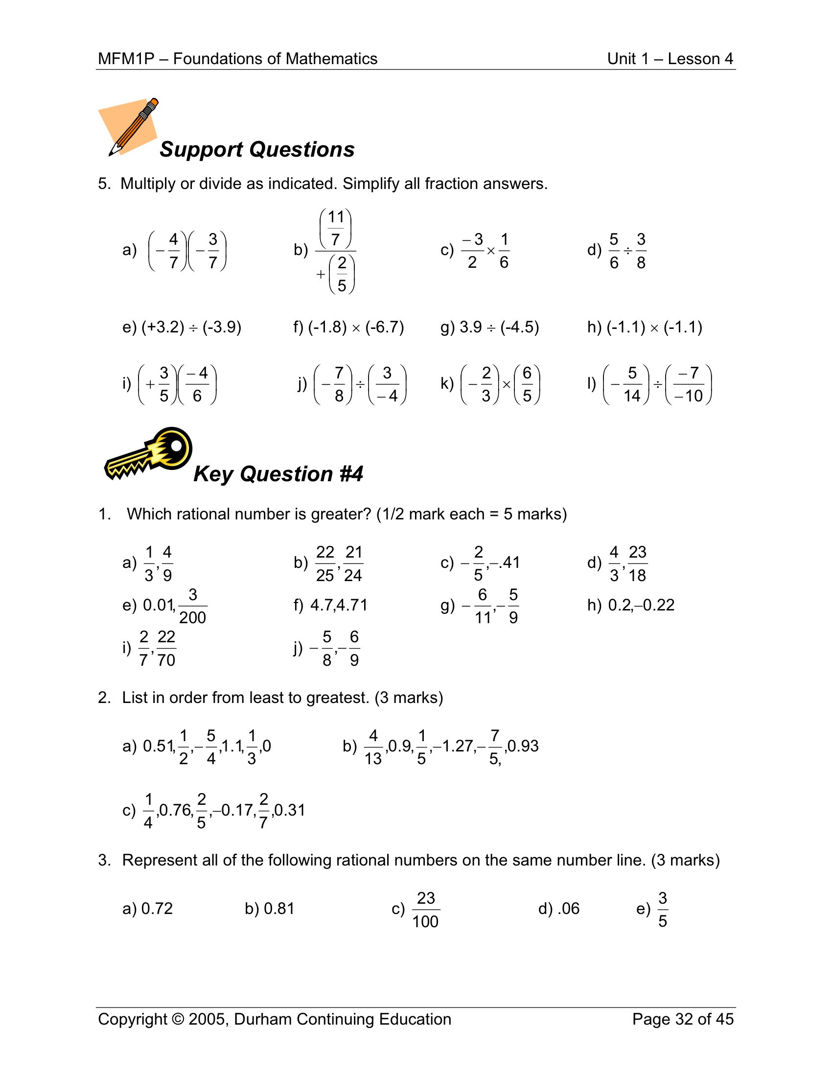 30 Comparing Rational Numbers Worksheet Education Template