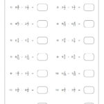 Adding And Subtracting Mixed Fractions A Grade 5 Math Worksheet Fractions Subtract Mixed