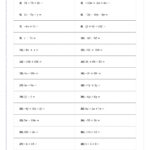 Addition And Subtraction Of Directed Numbers Worksheet