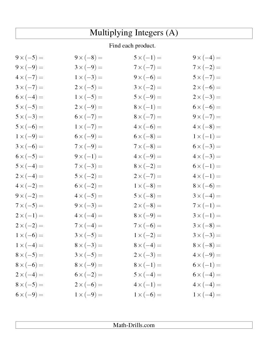 Negative Numbers Ks3 Worksheet With Answers Thekidsworksheet