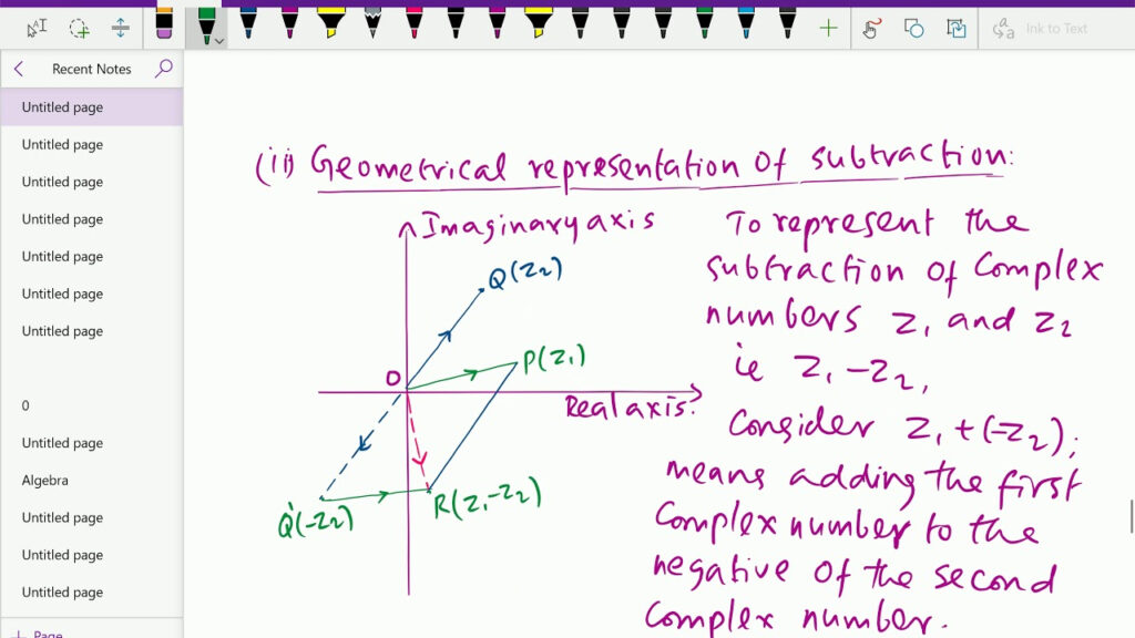 Complex Number Geometrical Representation Of Addition And 