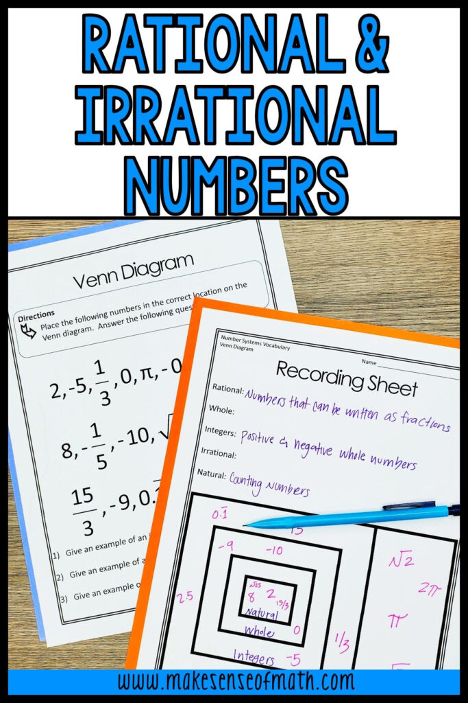 Rational And Irrational Numbers Worksheets