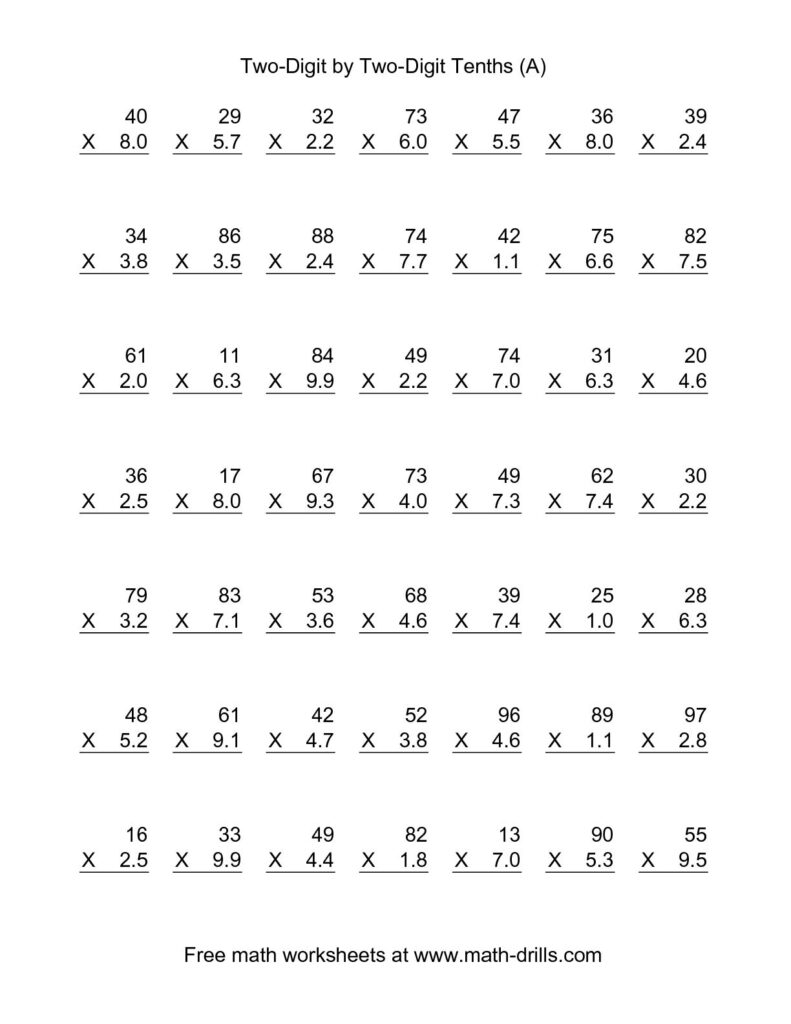 11 Whole Numbers And Decimals Worksheets Worksheeto