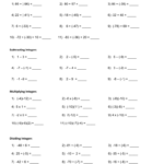 12 Integer Operation Worksheet