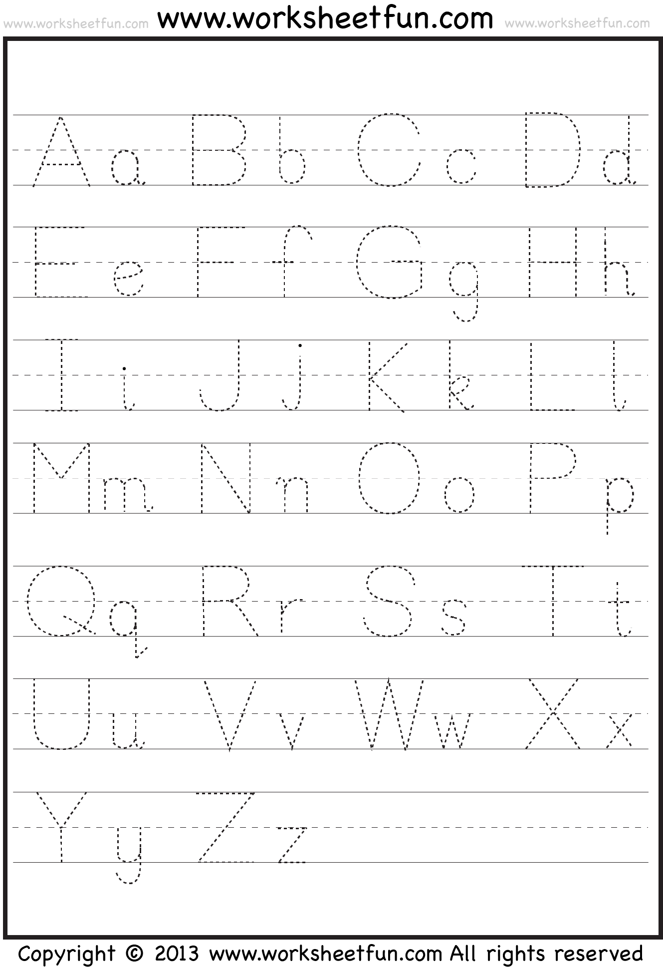 Abc Tracing Worksheets Printable