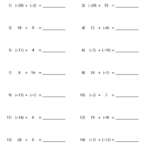 Add Integer Worksheet
