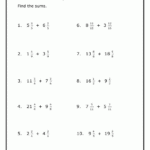 Adding And Subtracting Mixed Number Worksheets