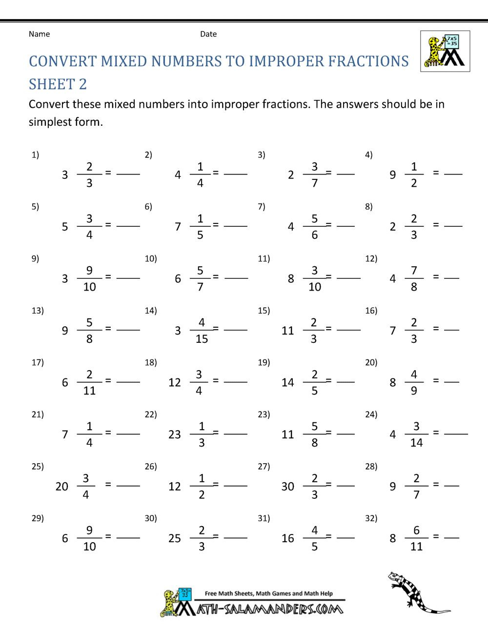 Adding Mixed Numbers Worksheet An Essential Tool For Math Class 