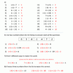 Adding Negative And Positive Numbers Worksheets