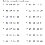Circle The Even Numbers Math Worksheet EduMonitor
