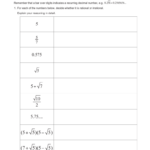 Classifying Real Numbers Worksheet