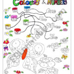 COLOURS AND NUMBERS ESL Worksheet By Makigi