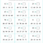 Compare Numbers Printable Grade 1 Math Worksheet 1st Grade Math