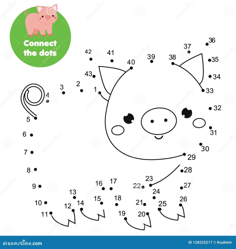 Connect The Dots By Numbers Educational Game For Children And Kids 