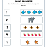 Count And Match Numbers 1 5 Worksheets Academy Worksheets