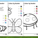 EYFS Minibeasts Colour By Number Worksheets Twinkl