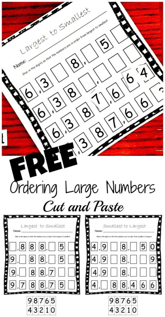 FREE Ascending And Descending Order Worksheets For Large Numbers 