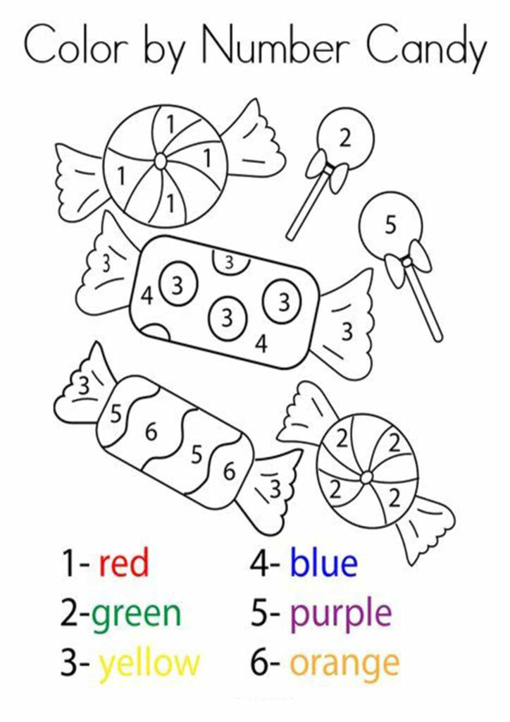 Free Printable Color By Number Worksheets For Kindergarten Tulamama