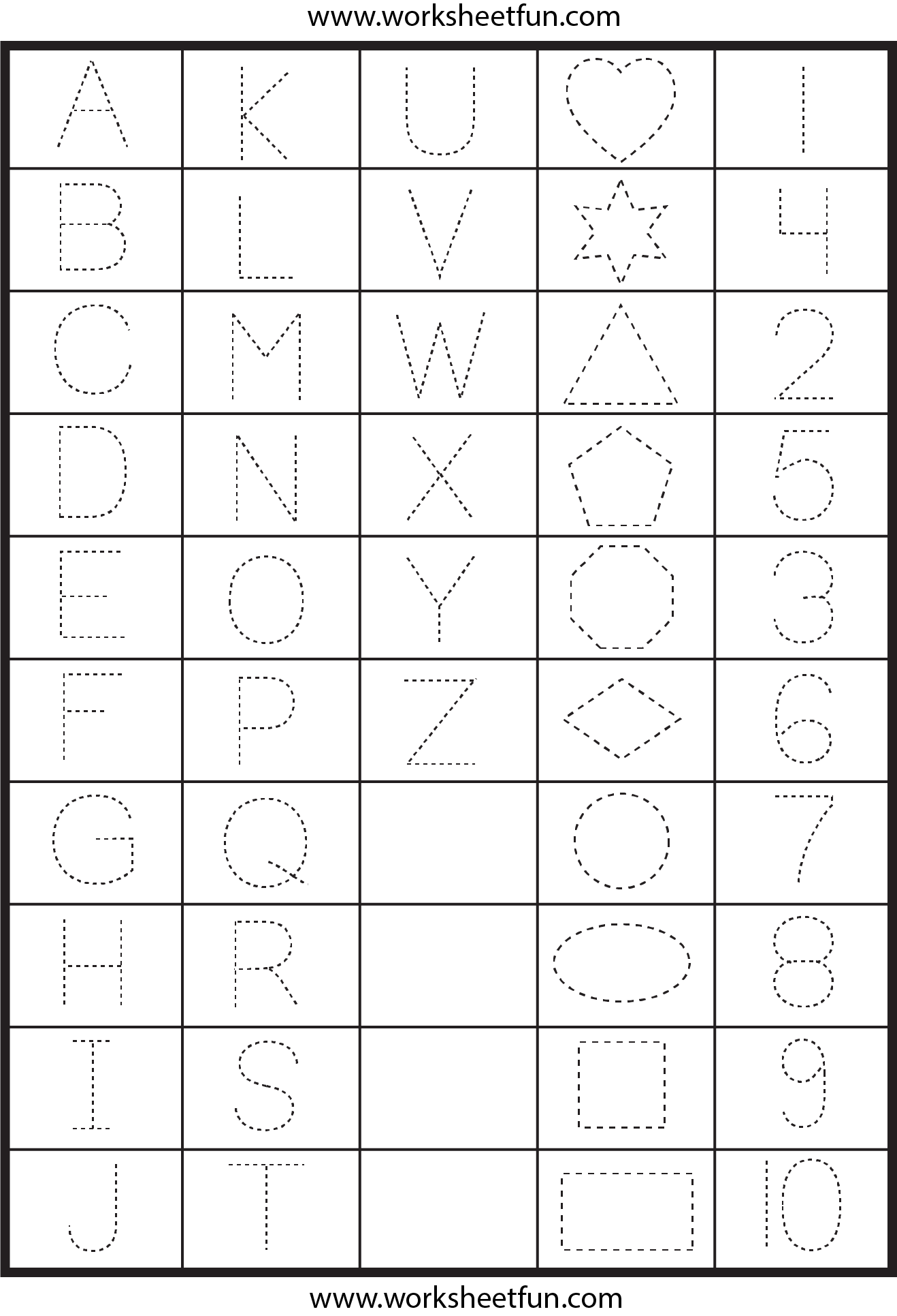 Free Printable Traceable Letters And Numbers
