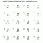 Free Printable Two Digit Addition With Regrouping Worksheets